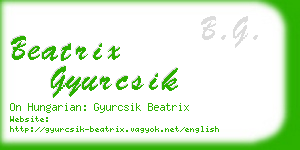 beatrix gyurcsik business card